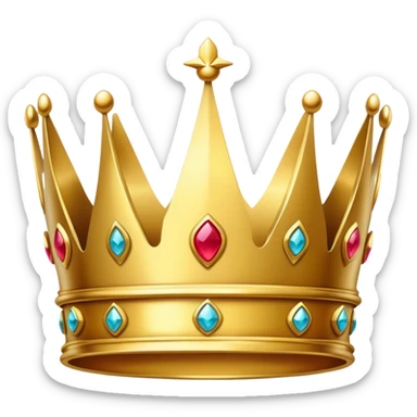 Simple gold crown with no jewels sticker
