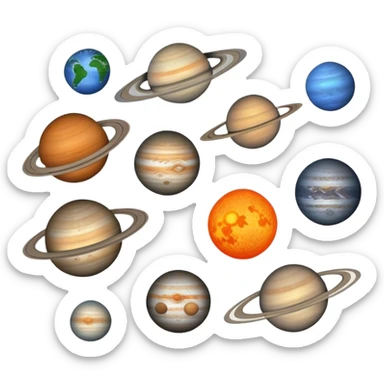 solar system sticker
