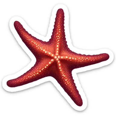 maroon sea star  sticker