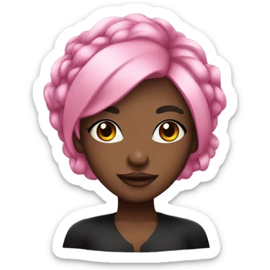 Pretty black lady with pink hair that’s goth sticker