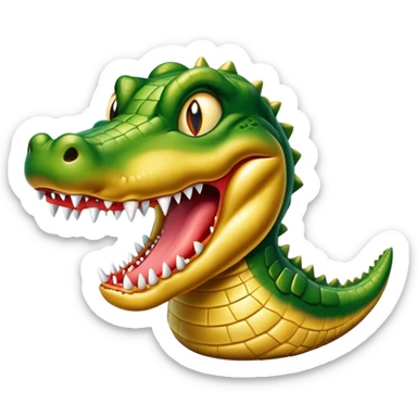 solid gold, vicious alligator, deradly sticker