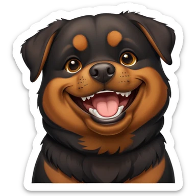 Rottweiler is laughting sticker