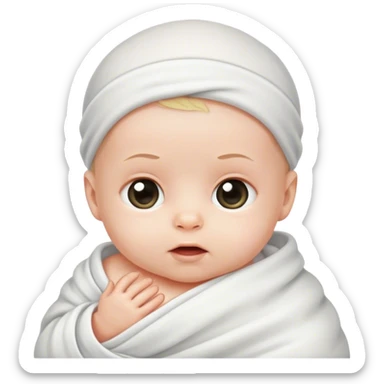 White Newborn sticker