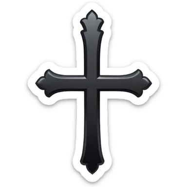 черный крест sticker