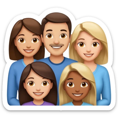 Four different nurses, one man, three women sticker