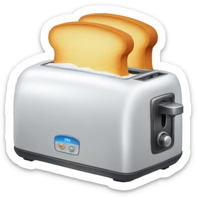 Toaster bubble bath sticker