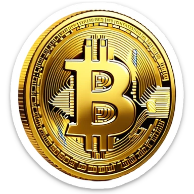 Bitcoin logo sticker
