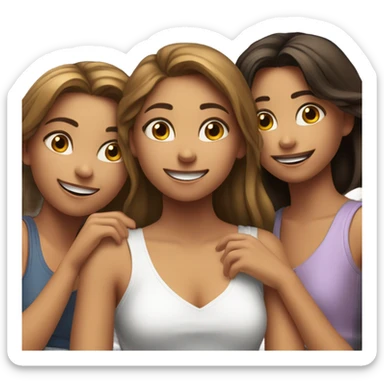 girls gossiping sticker