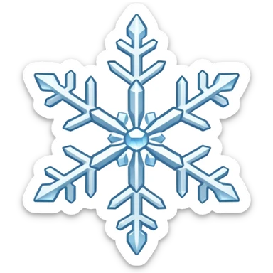 Snow flake, 128 x 128 sticker