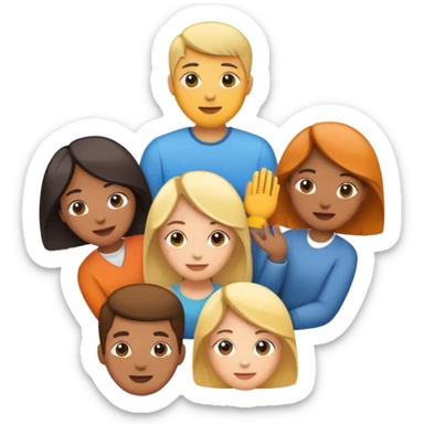 give me an icon that would represent a website that comencts to other people sticker