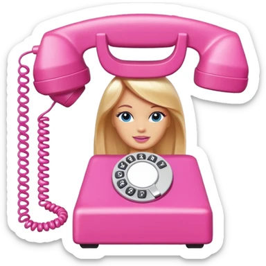 Barbie phone sticker