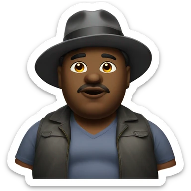 big fat biggie fatty guy sticker