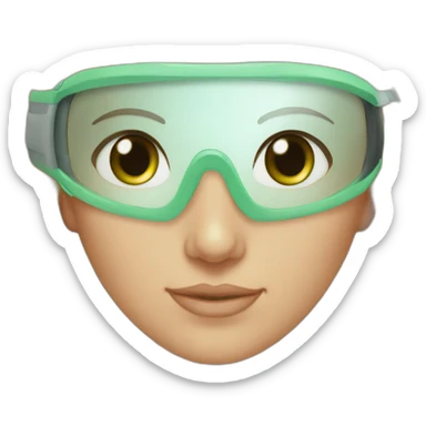 lasik eye surgery mask brunette green eyes sticker