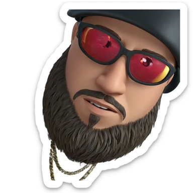 stylish boy in leather jacket sticker