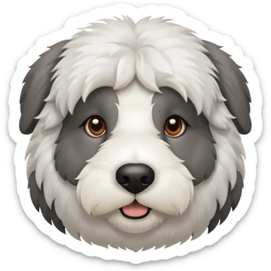 Perro viejo pastor inglés sticker