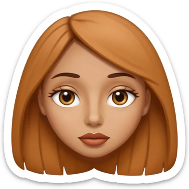 Piel triguella ojos almendrados labios gruesos sticker