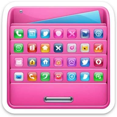 pink app drawer folder sticker