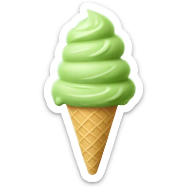 matcha ice cream sticker