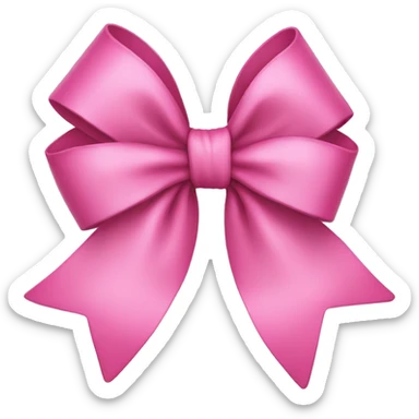 Pink bow sticker