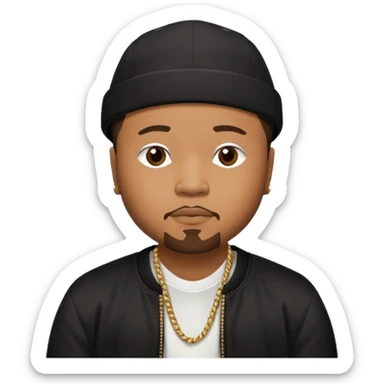 J-Boog of B2K, male singer with dark brown hair sticker