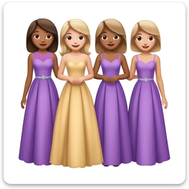 girls in a prom sticker