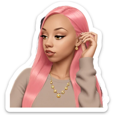 dreamy girl in jewelry sticker