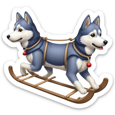 Dog sled sticker