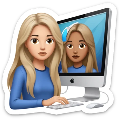 iMac graphist woman sticker