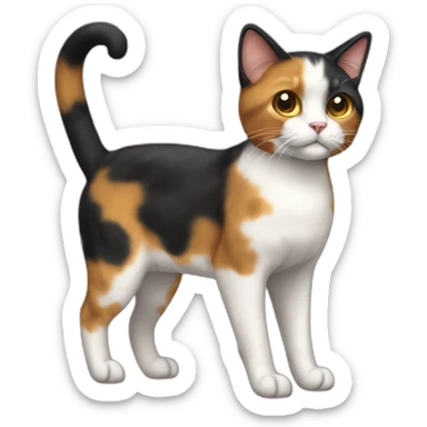 Calico Cat Full Body sticker