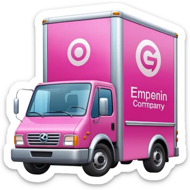 caminhao de entrega rosa sticker