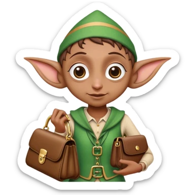 Dobby elf with designer purse sticker