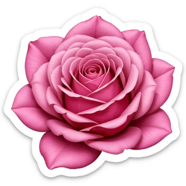 Polaroid photo of a pink rose  sticker