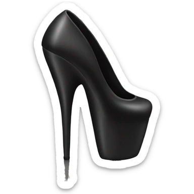 high heels that the bottom color is black sticker