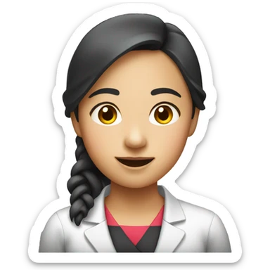 asian bartender girl sticker