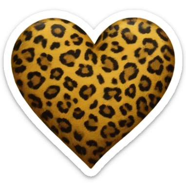 Corazon de leopardo sticker