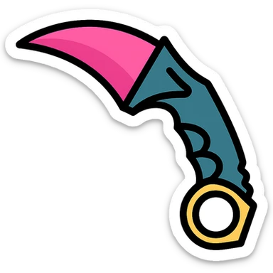 pink karambit knife cs2 sticker