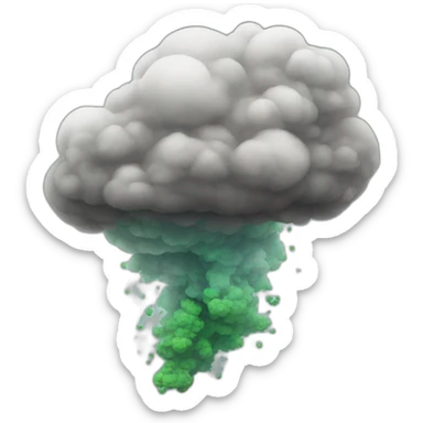 pollution cloud sticker