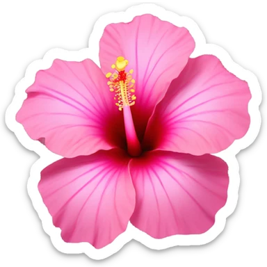 pink hibiscus sticker