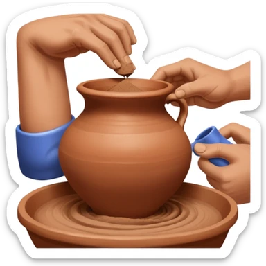 Pottery Workshop Hand sticker