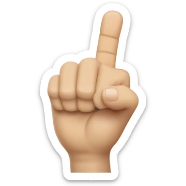 hand with pointer finger middle finger and thumb out sticker