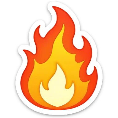 Fire outline neon sticker