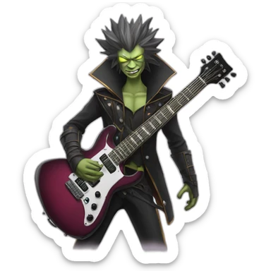 Electric guitar warlock  sticker