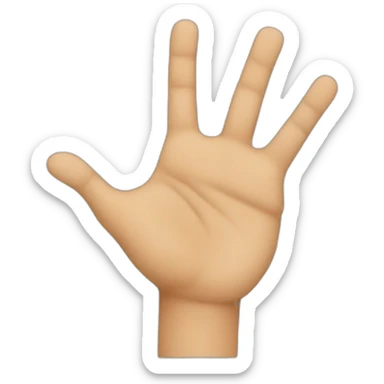 hand pushing something down sticker