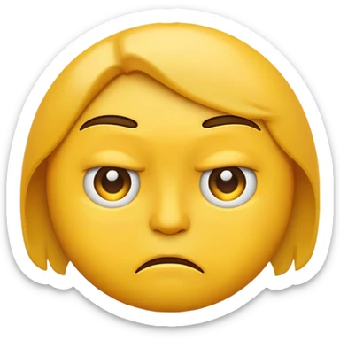 Normal yellow emoji annoyed  sticker