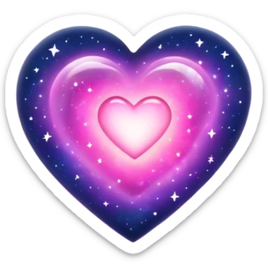 heart emoji galaxy stars sticker