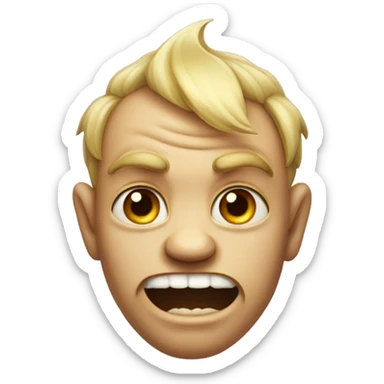 the smiling imp emoji, but frowning with a teardrop sticker