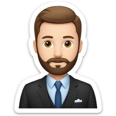suit man,beard sticker
