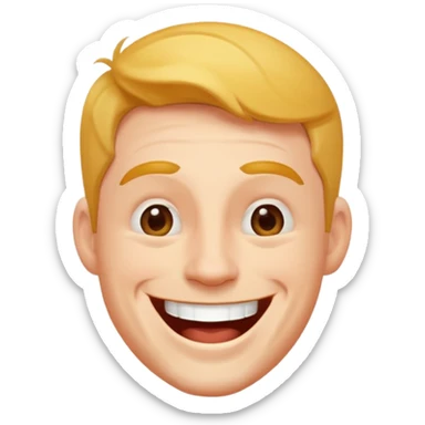 man laughing like he knows everything sticker