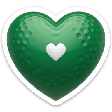 Masters green heart shaped golf ball sticker