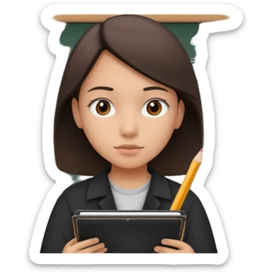studying with blackboard with College student sticker